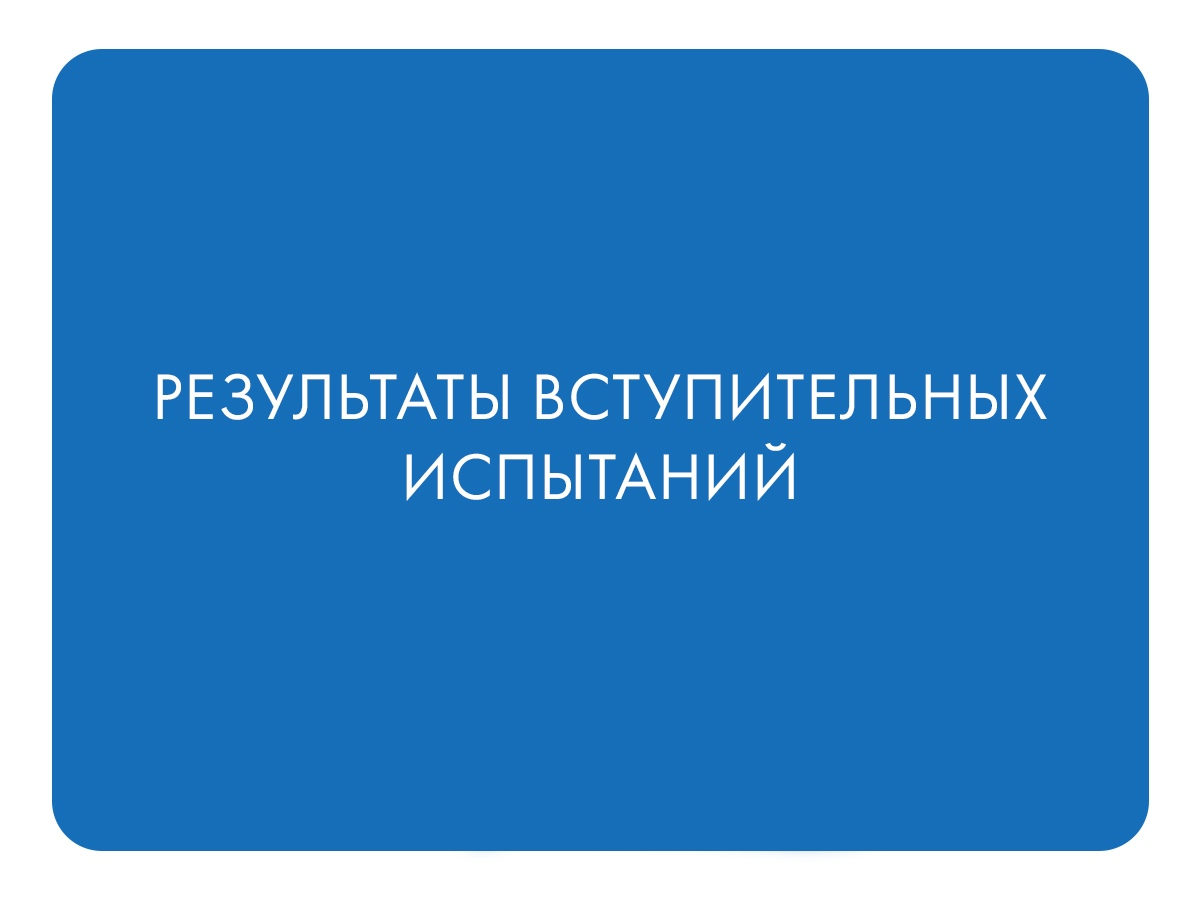 Результаты вступительного испытания по английскому языку.